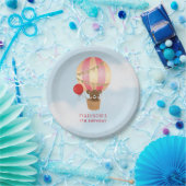 かわいい熱気球ガールバースデーパーティー ペーパープレート (パーティー)