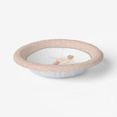 かわいい熱気球キリン・ゼブラ1歳の誕生日 ペーパーボウル (傾斜あり)