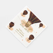 かわいい熱気球ジャングルライオンボーイ赤ちゃんシャワー スタンダードランチョンナプキン (角)