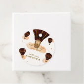 かわいい熱気球ジャングルライオンボーイ赤ちゃんシャワー フェイバータグ (インサイチュ)