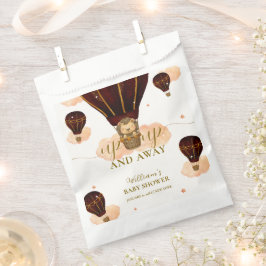 かわいい熱気球ジャングルライオンボーイ赤ちゃんシャワー フェイバーバッグ