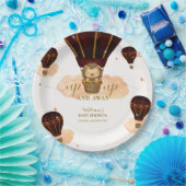 かわいい熱気球ジャングルライオンボーイ赤ちゃんシャワー ペーパープレート (パーティー)