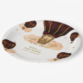 かわいい熱気球ジャングルライオンボーイ赤ちゃんシャワー ペーパープレート (アングル)