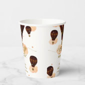 かわいい熱気球ジャングルライオンボーイ赤ちゃんシャワー 紙コップ (左)