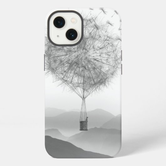 かわいい熱気球タンポポ吹ン種 iPhoneケース (裏面)