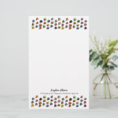 かわいい熱気球模様  便箋 (スタンド正面)