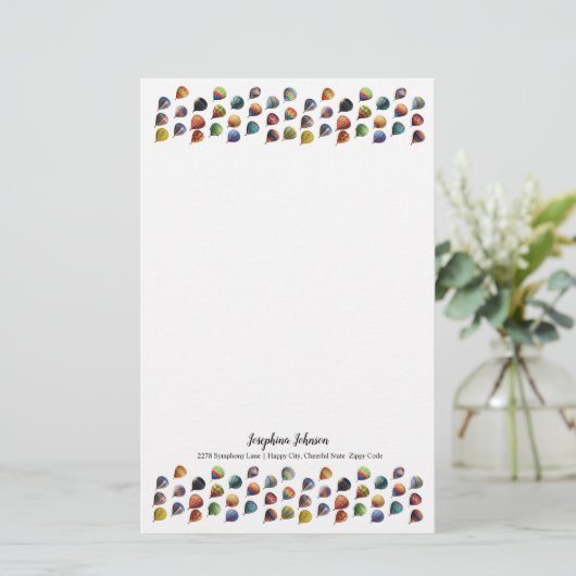 かわいい熱気球模様  便箋 (スタンド正面)