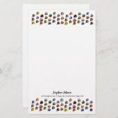 かわいい熱気球模様  便箋 (正面/裏面)