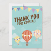 かわいい熱気球誕生日。 招待状 (裏面)