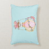 かわいい熱気球(ベアウォーター色) アクセントクッション (正面(垂直))