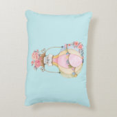 かわいい熱気球(ベアウォーター色) アクセントクッション (裏面(縦))