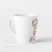 かわいい熱気球（ベアウォーター色） カフェラテマグ (左アングル)