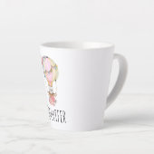 かわいい熱気球（ベアウォーター色） カフェラテマグ (右アングル)