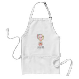 かわいい熱気球（ベアウォーター色） スタンダードエプロン