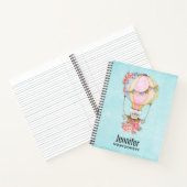 かわいい熱気球（ベアウォーター色） ノートブック (内部)