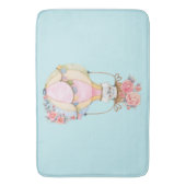 かわいい熱気球(ベアウォーター色) バスマット (正面縦)