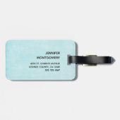 かわいい熱気球（ベアウォーター色） ラゲッジタグ (裏面横)