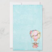 かわいい熱気球（ベアウォーター色） 便箋 (正面)