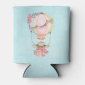 かわいい熱気球（ベアウォーター色） 缶クーラー (正面)