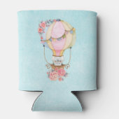 かわいい熱気球（ベアウォーター色） 缶クーラー (裏面)