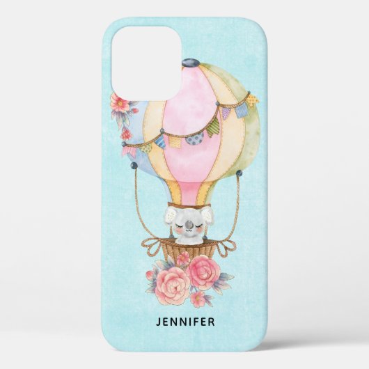 かわいい熱気球(ベアウォーター色) Case-Mate iPhoneケース (裏面)