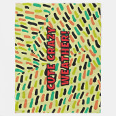 かわいい熱狂する天気フリースブランケット フリースブランケット (正面)