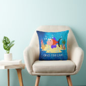 かわいい熱狂する魚の女性の追加文字 クッション (椅子)