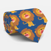 かわいい燃え盛る漫画のライオンのネクタイ ネクタイ (ロール)