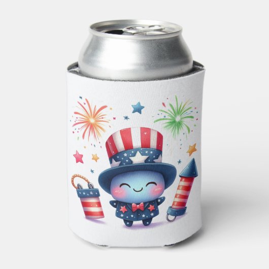 かわいい爆竹 缶クーラー (缶正面)