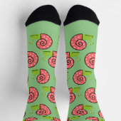 かわいい爪、 ネイルのパターンカスタム、プレミアムクルー靴下 ソックス (上部)