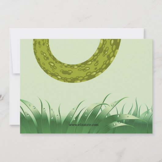 かわいい爬虫生誕生会の招待状 招待状 (裏面)