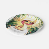 かわいい爬虫類ヘビ誕生日 ペーパープレート (アングル)