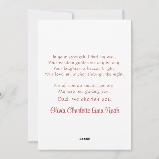 かわいい父と娘読のタイムウォーター色 シーズンカード (裏面)