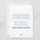 かわいい父と息子が一緒にハイキングする水彩画 シーズンカード (裏面)