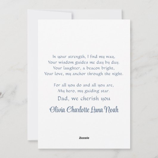 かわいい父と息子一緒にスキー水彩画 シーズンカード (裏面)