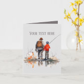 かわいい父の息子の追加文字 カード (黄色い花)