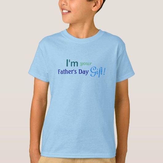 かわいい父の日のギフト-青いワイシャツ Tシャツ (正面)