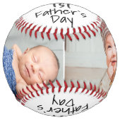 かわいい父の日のスクリプト2フォトコラージュ ソフトボール (正面)