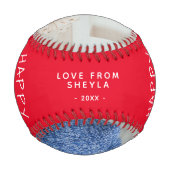 かわいい父の日のスクリプト2フォトコラージュ 野球ボール (裏面)