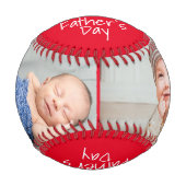 かわいい父の日のスクリプト2フォトコラージュ 野球ボール (正面)