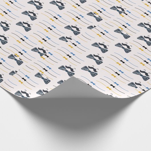 かわいい父の日のボウタイ ラッピングペーパー (角)