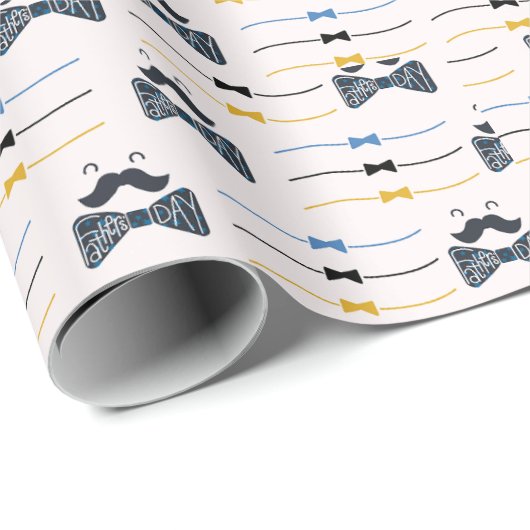 かわいい父の日のボウタイ ラッピングペーパー (ロールコーナー)