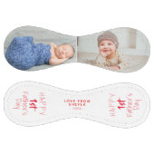 かわいい父の日ピンクのスクリプト2フォトコラージュ ソフトボール (パネル)