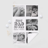 かわいい父の日フォトコラージュのゴルフタオル ゴルフタオル (インサイチュ)