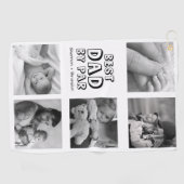 かわいい父の日フォトコラージュのゴルフタオル ゴルフタオル (横)