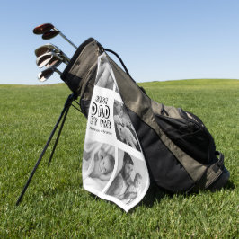 かわいい父の日フォトコラージュのゴルフタオル ゴルフタオル