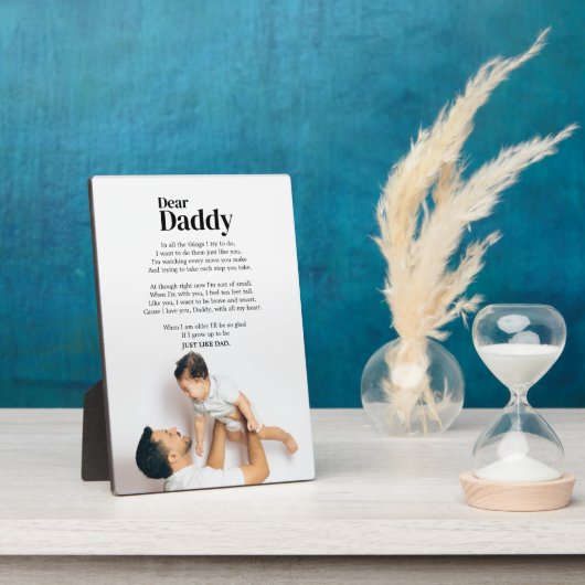 かわいい父の日引用文from Son フォトプラーク (側面)