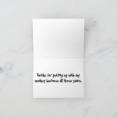 かわいい父の日猿ビジネス サンキューカード (内部)