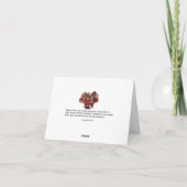 かわいい父の日猿ビジネス サンキューカード (裏面)