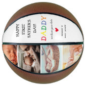 かわいい父の日 |パパ写真コラージュ バスケットボール (正面)